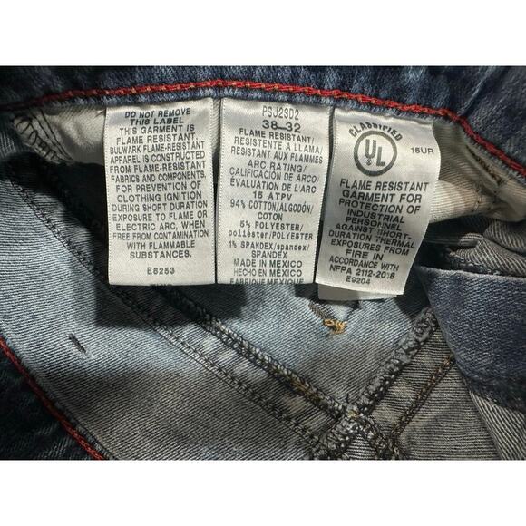 Bulwark FR Boot Cut Jeans Men 38x32 Workwear Flame Resistant CAT2 Stains Cowboy - Picture 5 of 13